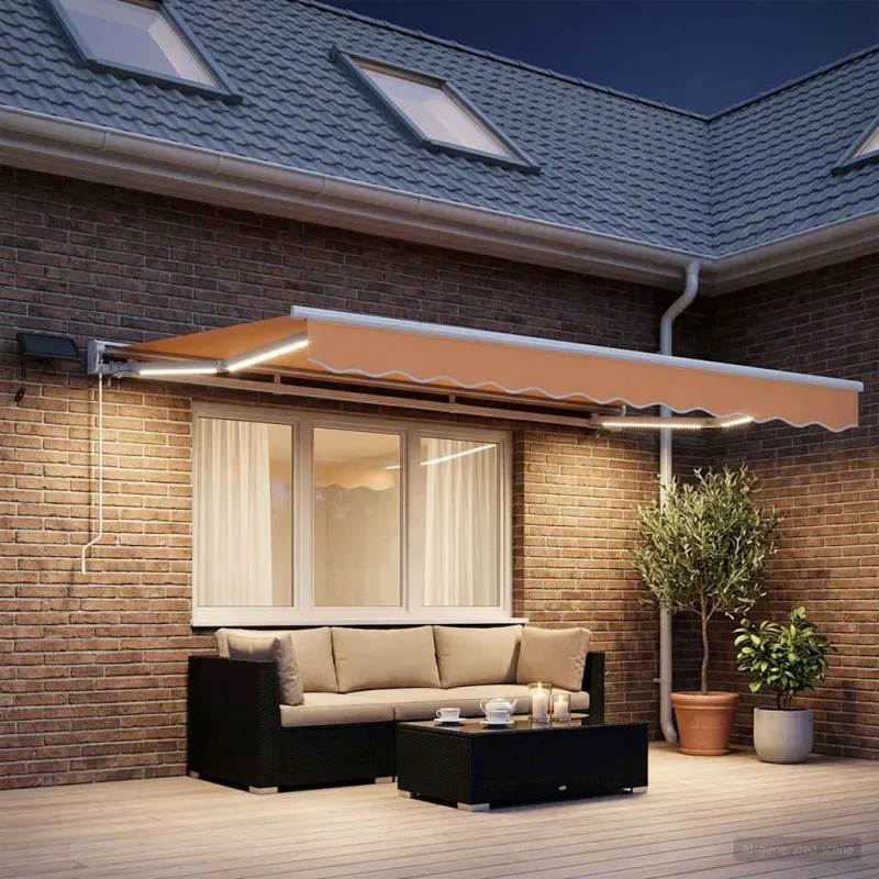 Rankinis markizės rėmas su LED Smėlio 3 x 2,5 m