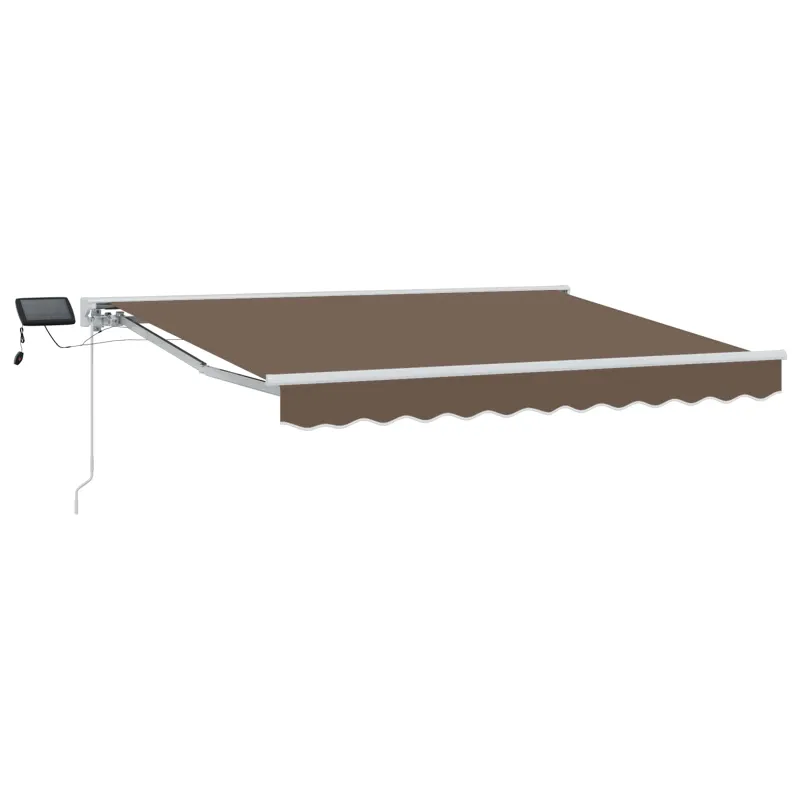 Rankinis markizės rėmas su LED Taupe 3 x 2,5 m
