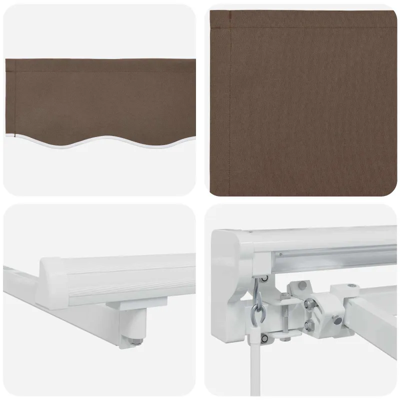 Rankinis markizės rėmas su LED Taupe 3 x 2,5 m