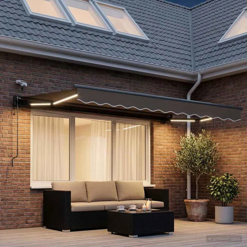 Elektrinė ištraukiama pavėsinė Taupe 3 x 2,5 m
