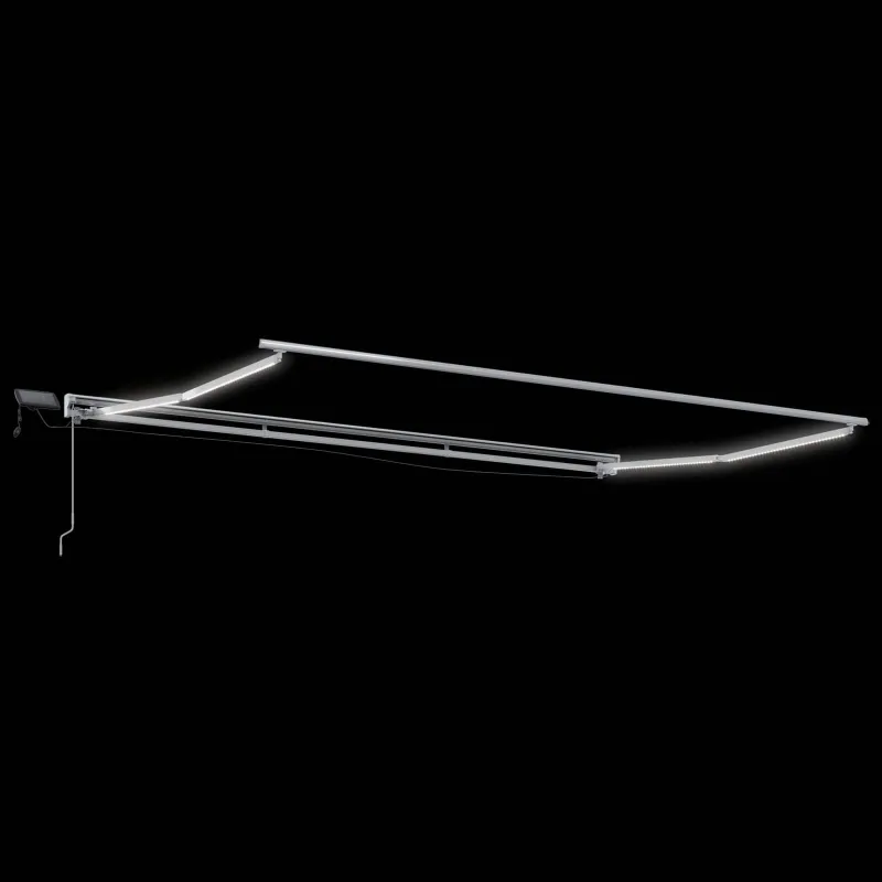 Rankinis markizės rėmas su LED Smėlio 3,5 x 2,5 m
