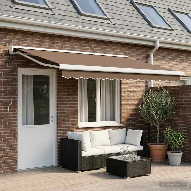 Pavėsinė Taupe 450 × 300 cm Poliesteris ir aliuminis