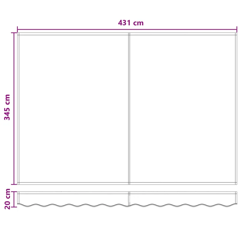 Ištraukiama markizė Smėlio 450 × 350 cm audinys