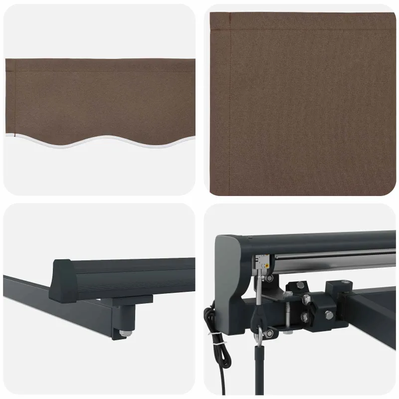 Elektrinė ištraukiama pavėsinė Taupe 5 x 3 m
