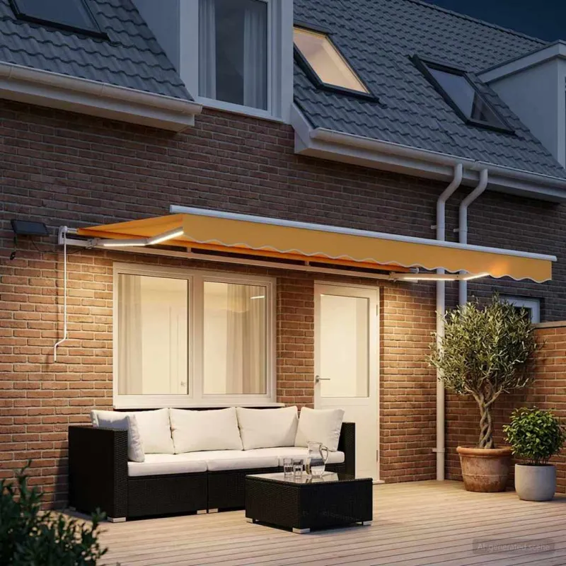 Ištraukiama markizė Smėlio 500 × 350 cm Audinys ir plienas