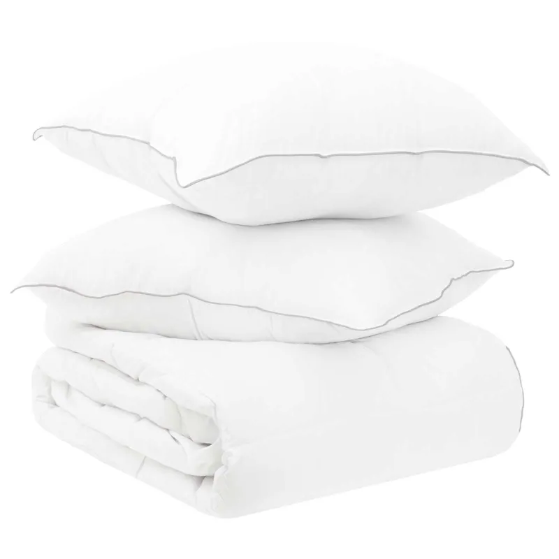 Antklodžių rinkinys Balta 240 x 220 cm Poliesteris, Bambukas