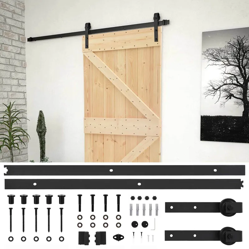 Slankios durys Natūrali ir juoda 80 x 210 cm