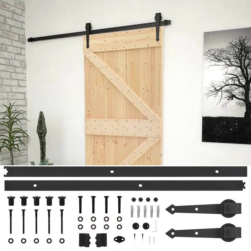 Slankios durys Natūrali ir juoda 90 x 210 cm