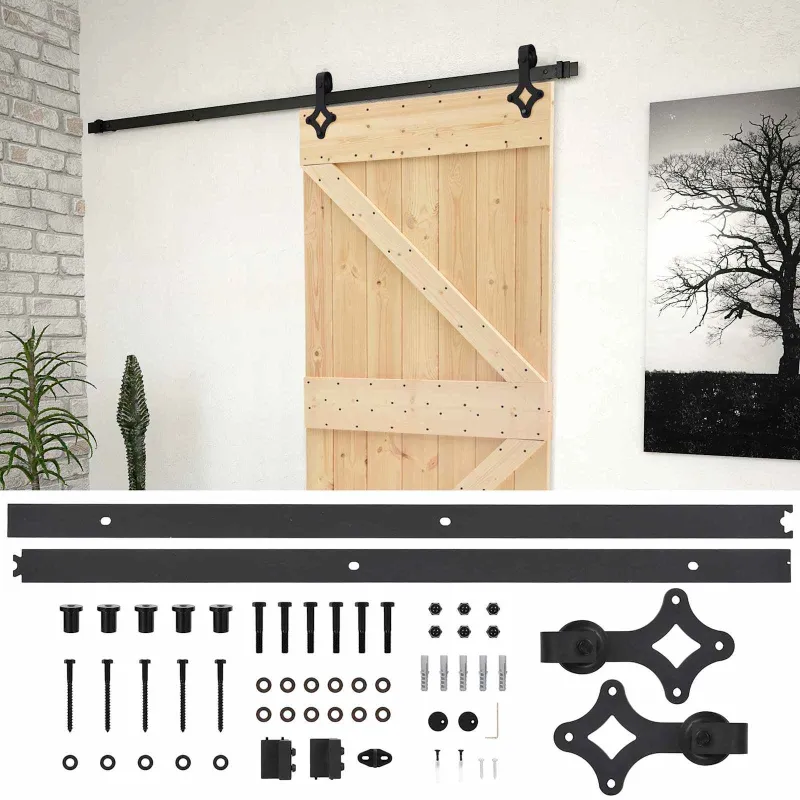 Slankios durys Natūrali ir juoda 100 x 210 cm