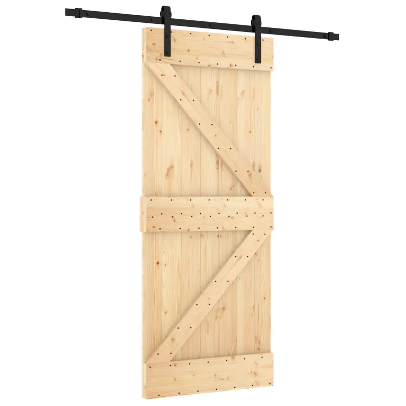 Slankios durys Natūrali ir juoda 85 x 210 cm