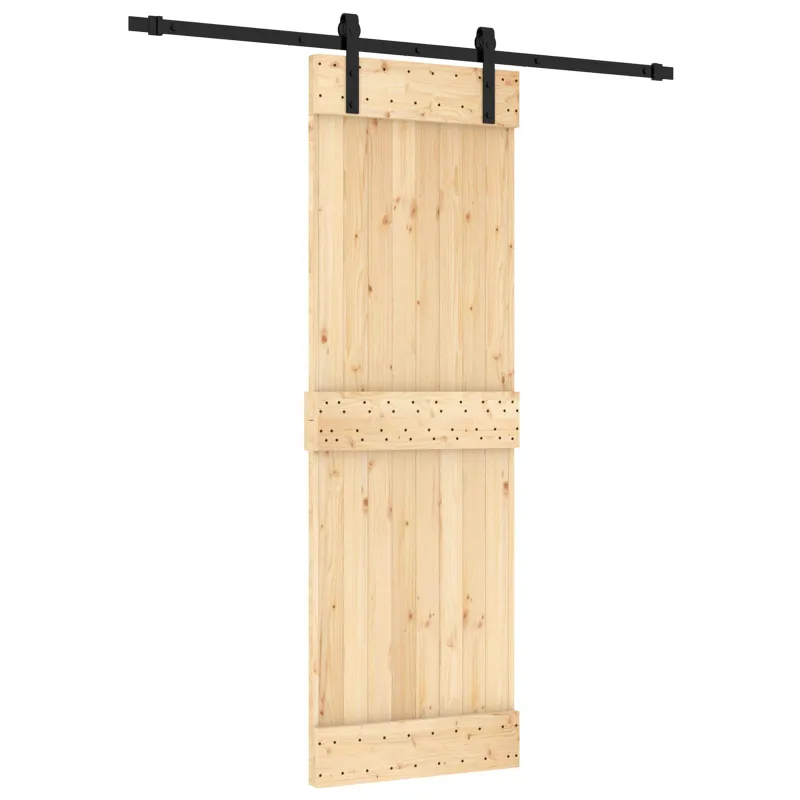 Slankios durys Natūrali ir juoda 70 x 210 cm