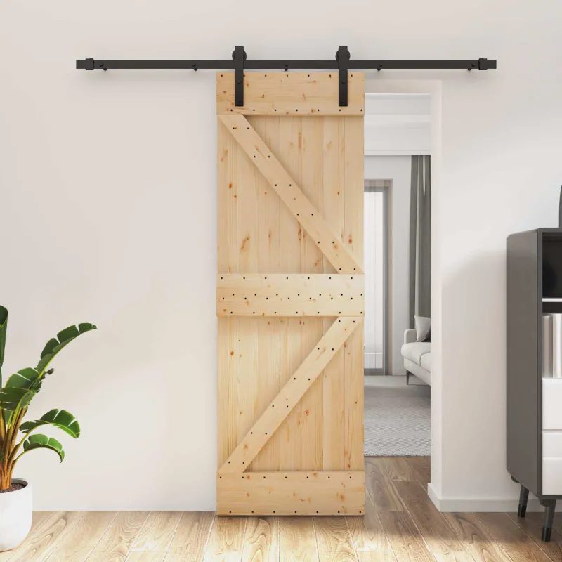 Slankios durys Natūrali ir juoda 70 x 210 cm