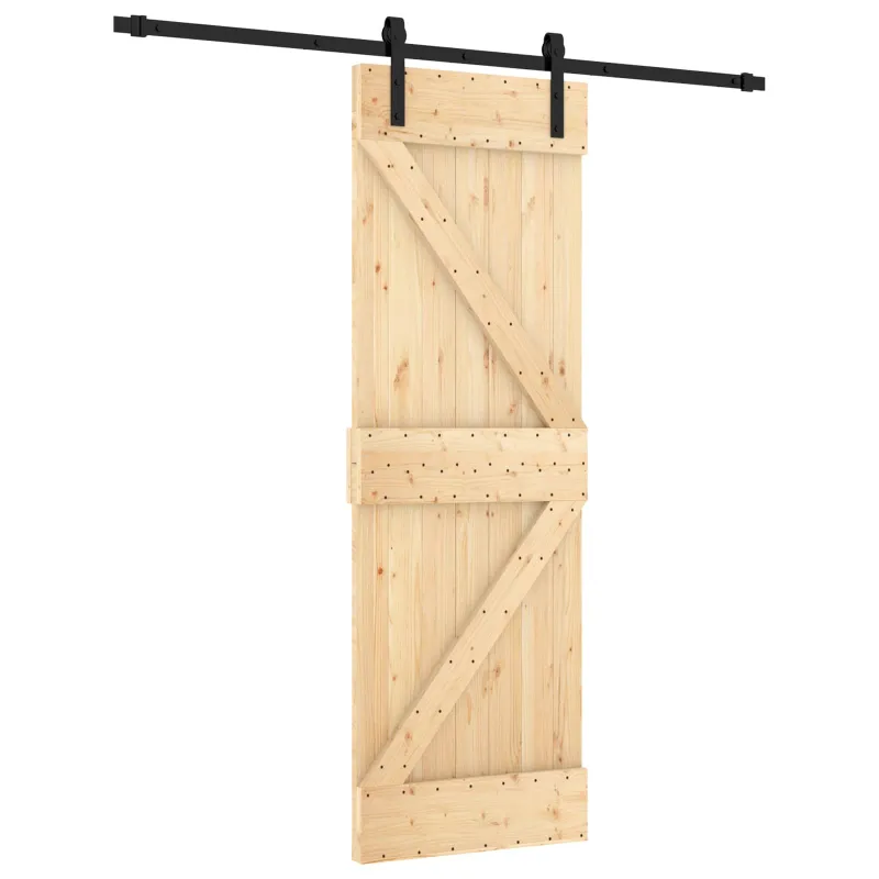 Slankios durys Natūrali ir juoda 70 x 210 cm