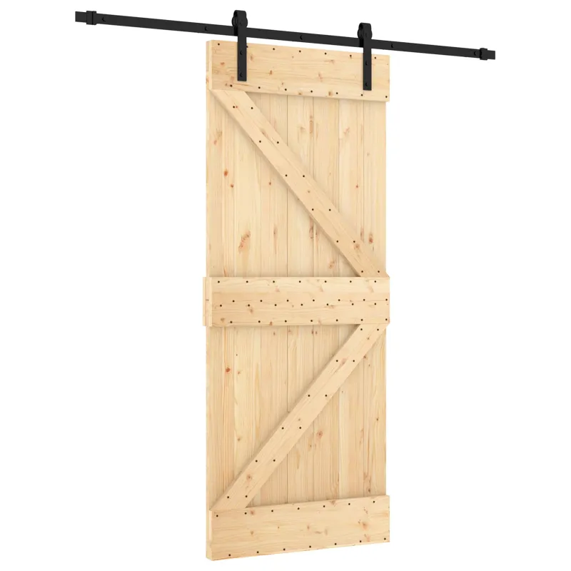 Slankios durys Natūrali ir juoda 85 x 210 cm