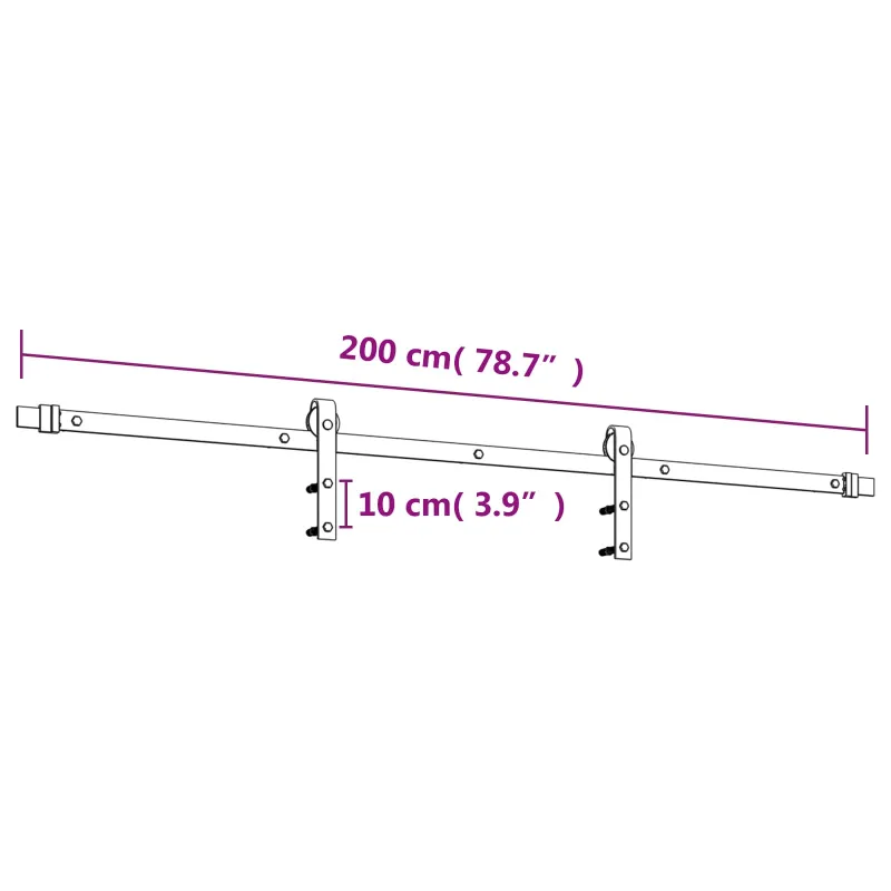 Slankios durys Natūrali ir juoda 85 x 210 cm
