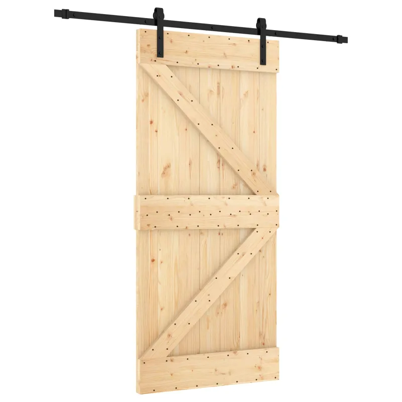Slankios durys Natūrali ir juoda 95 x 210 cm