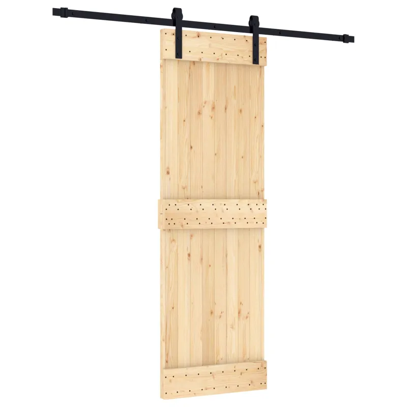 Slankios durys Natūrali ir juoda 70 x 210 cm