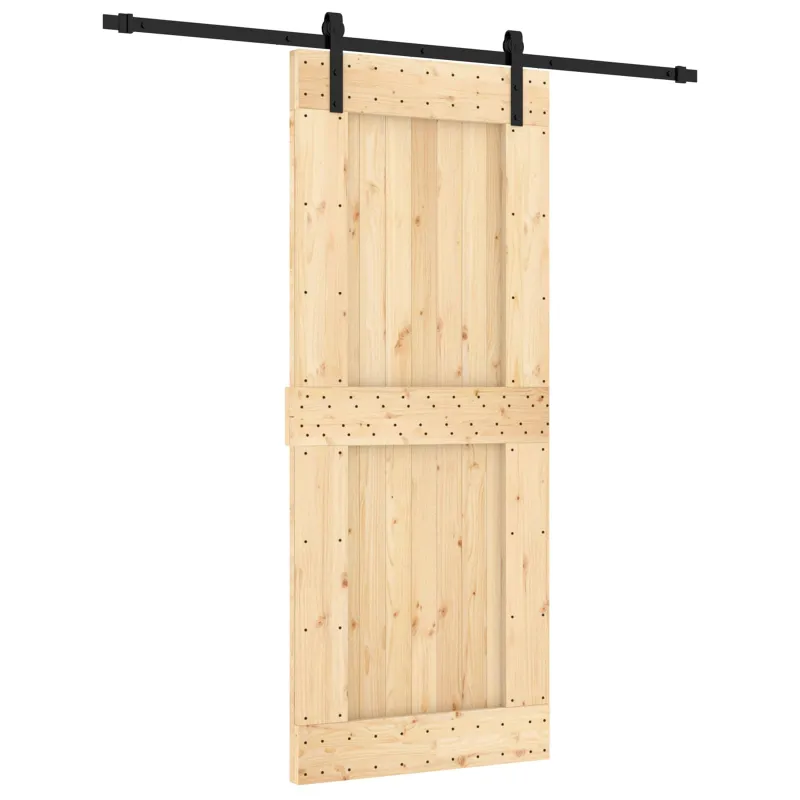 Slankios durys Natūrali ir juoda 85 x 210 cm