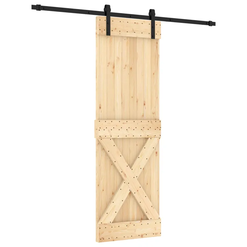 Slankios durys Natūrali ir juoda 70 x 210 cm