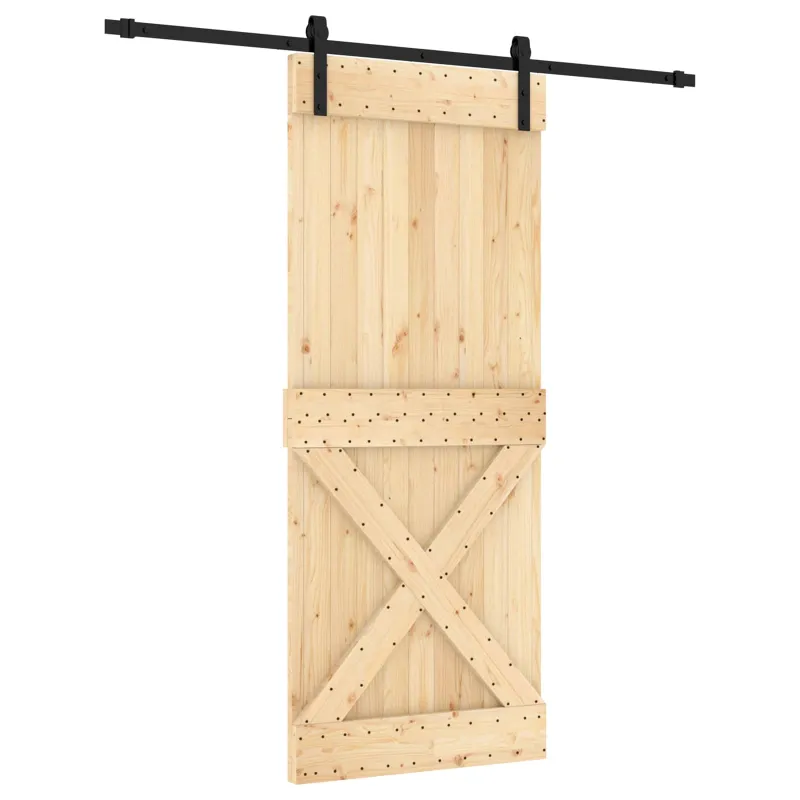 Slankios durys Natūrali ir juoda 85 x 210 cm