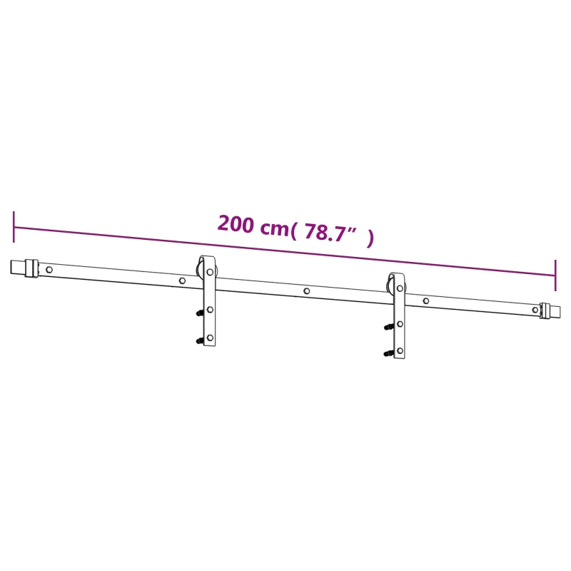 Slankios durys Natūrali ir juoda 90 x 210 cm