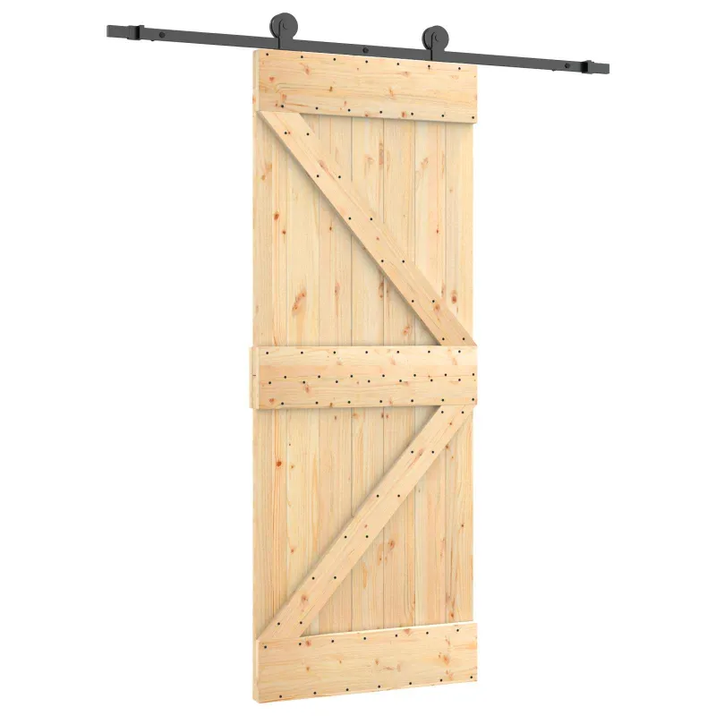 Slankios durys Natūrali ir juoda 70 x 210 cm