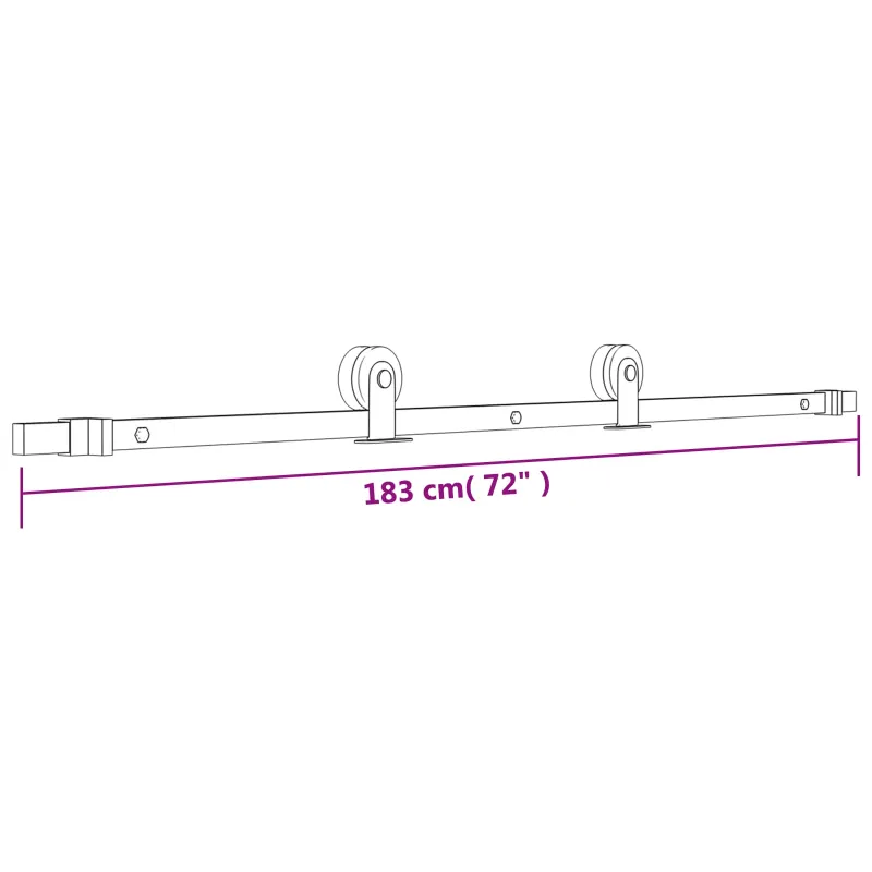 Slankios durys Natūrali ir juoda 85 x 210 cm