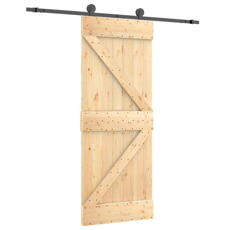 Slankios durys Natūrali ir juoda 70 x 210 cm