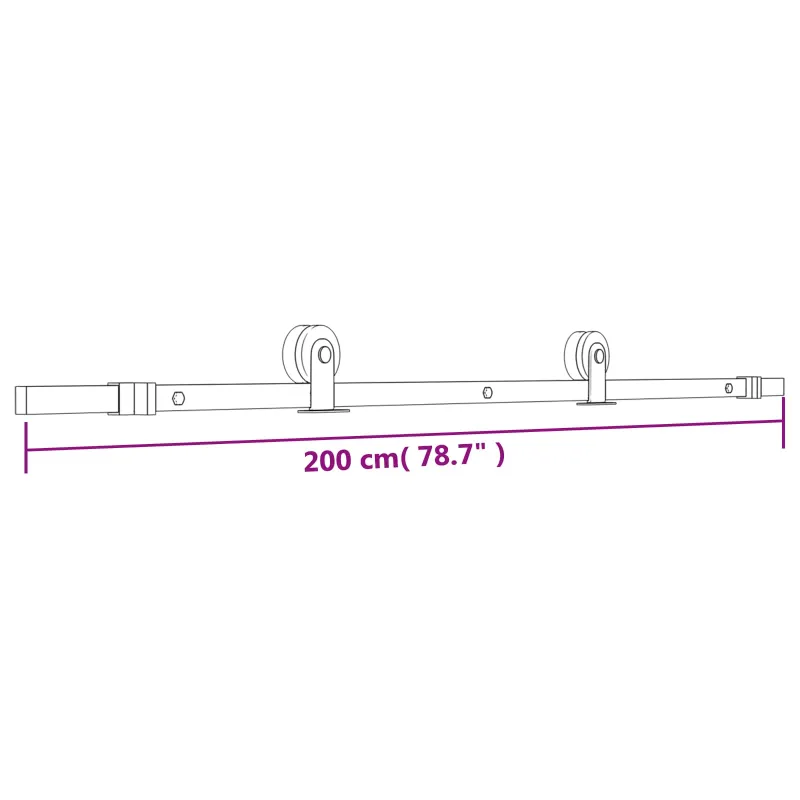 Slankios durys Natūrali ir juoda 70 x 210 cm