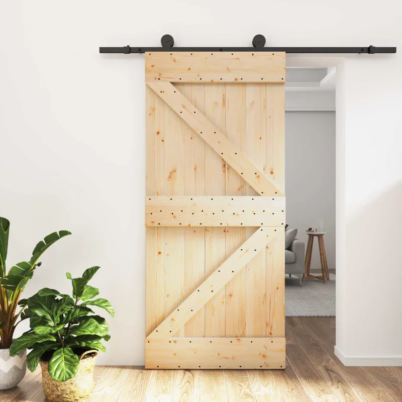 Slankios durys Natūrali ir juoda 95 x 210 cm