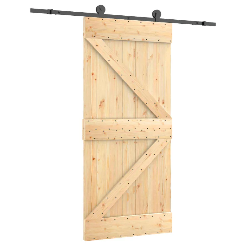Slankios durys Natūrali ir juoda 95 x 210 cm