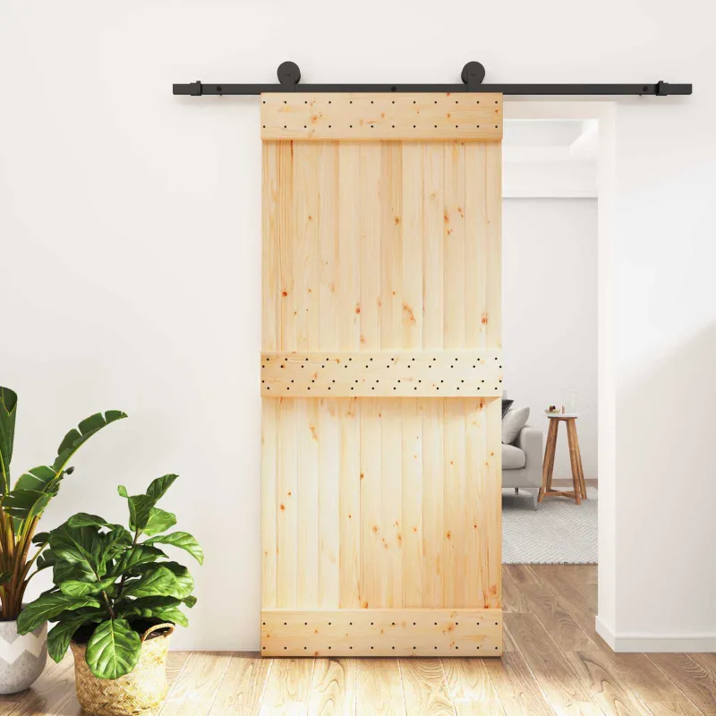 Slankios durys Natūrali ir juoda 90 x 210 cm