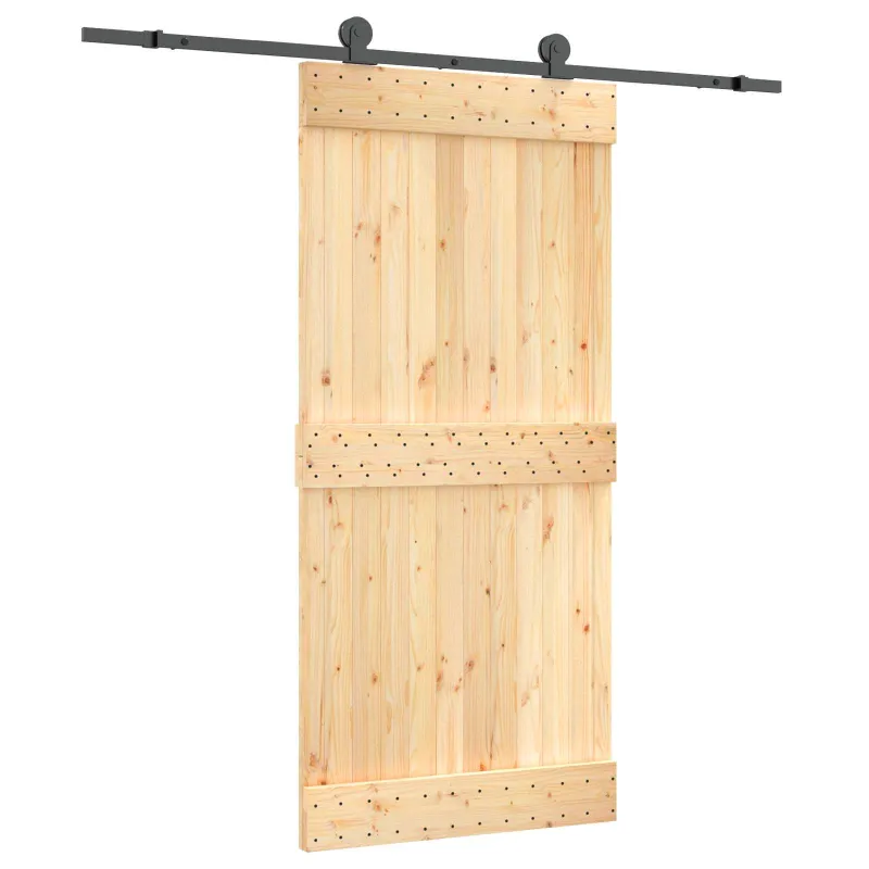 Slankios durys Natūrali ir juoda 95 x 210 cm