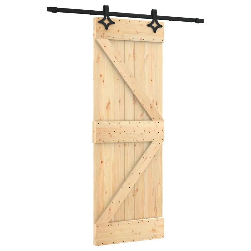 Slankios durys Natūrali ir juoda 70 x 210 cm