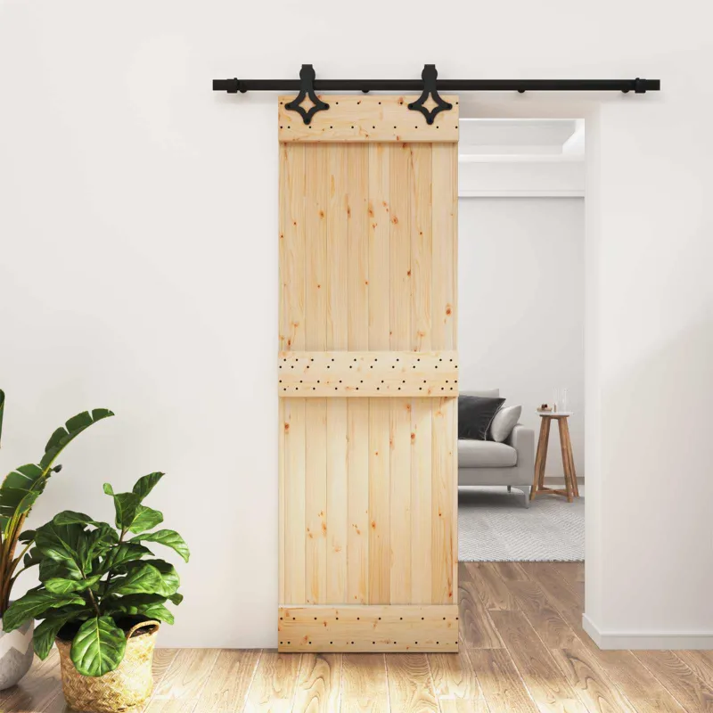 Slankios durys Natūrali ir juoda 70 x 210 cm