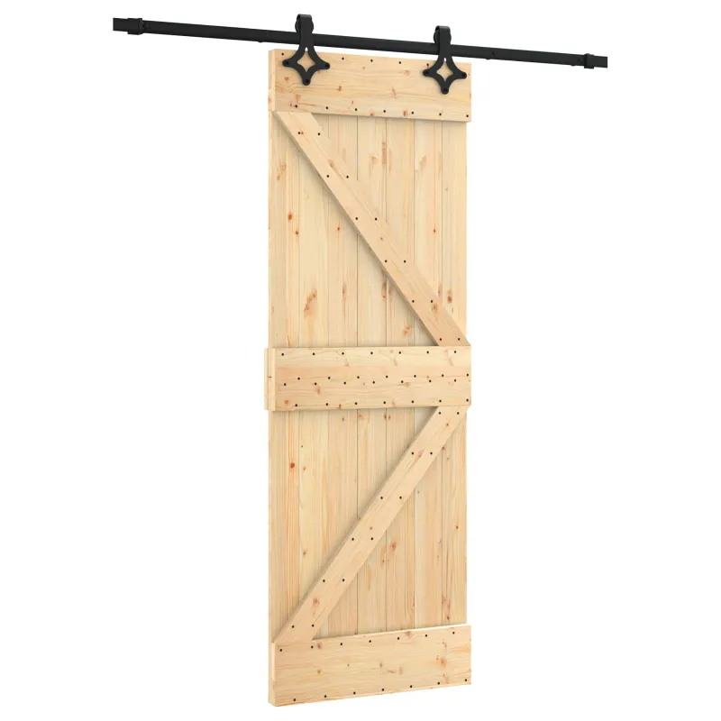 Slankios durys Natūrali ir juoda 70 x 210 cm
