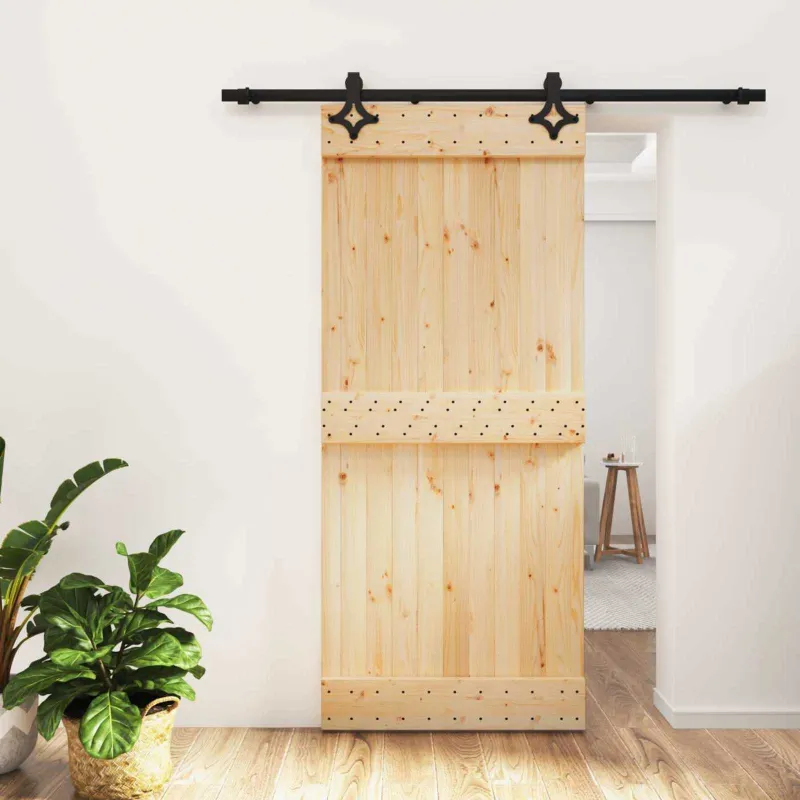 Slankios durys Natūrali ir juoda 90 x 210 cm