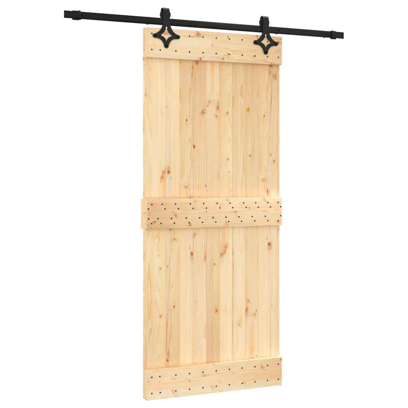 Slankios durys Natūrali ir juoda 90 x 210 cm