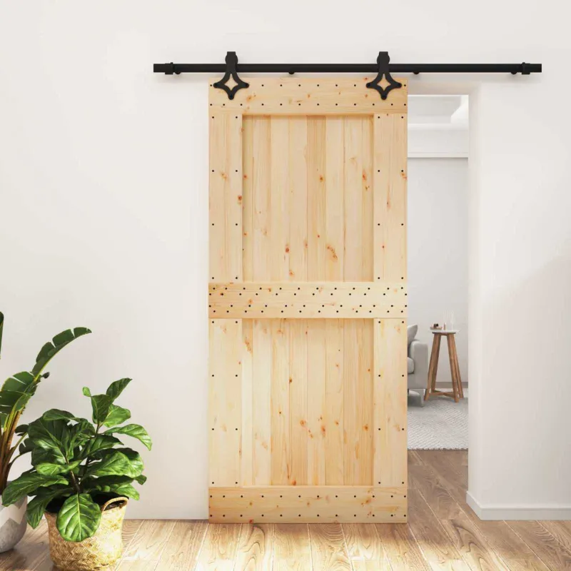 Slankios durys Natūrali ir juoda 95 x 210 cm