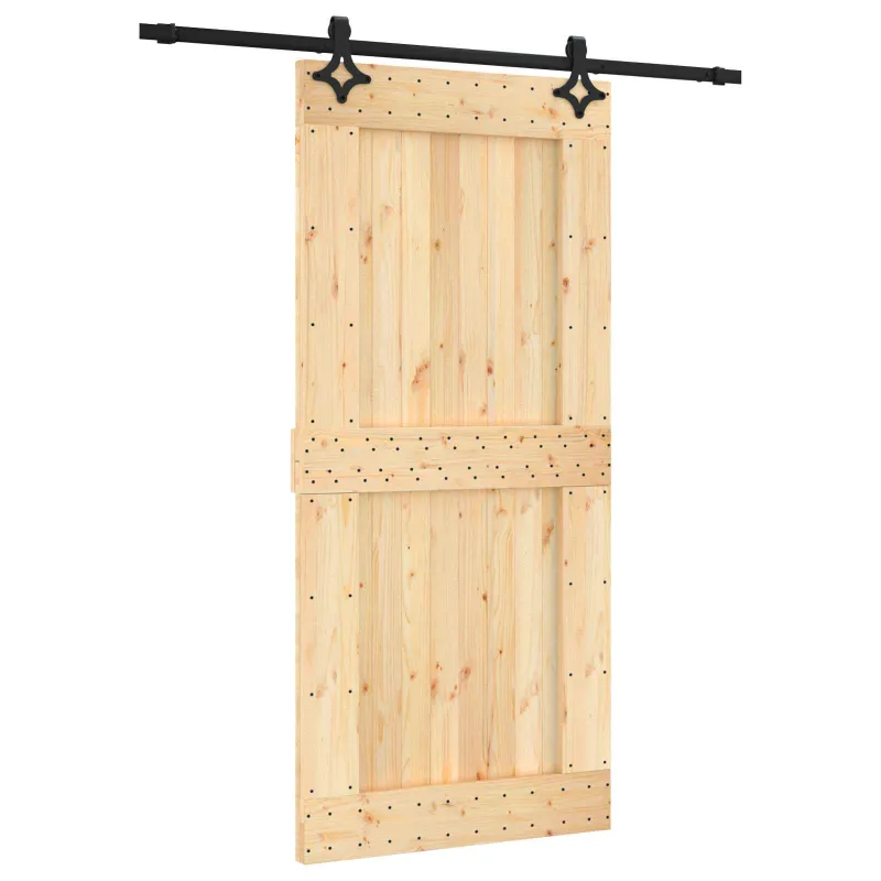 Slankios durys Natūrali ir juoda 95 x 210 cm