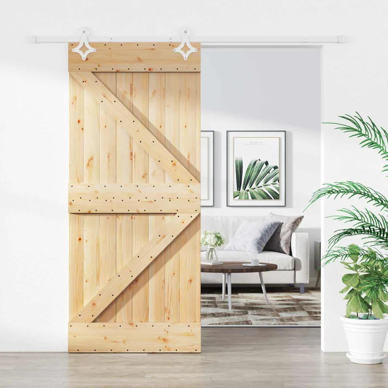 Slankios durys Natūrali ir Balta 90 x 210 cm