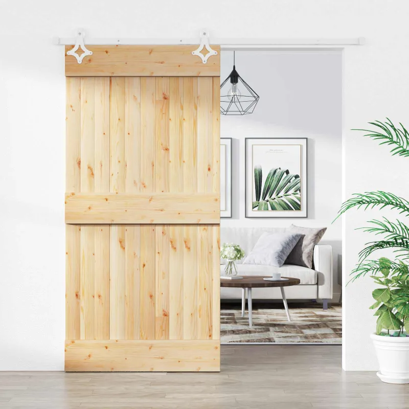 Slankios durys Natūrali ir Balta 100 x 210 cm