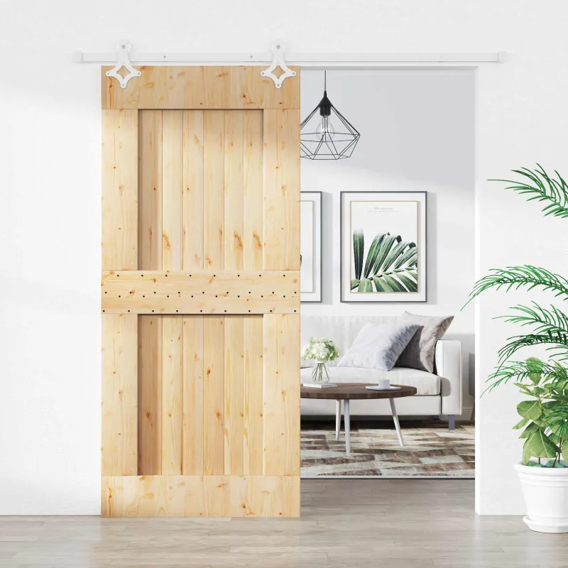Slankios durys Natūrali ir Balta 90 x 210 cm