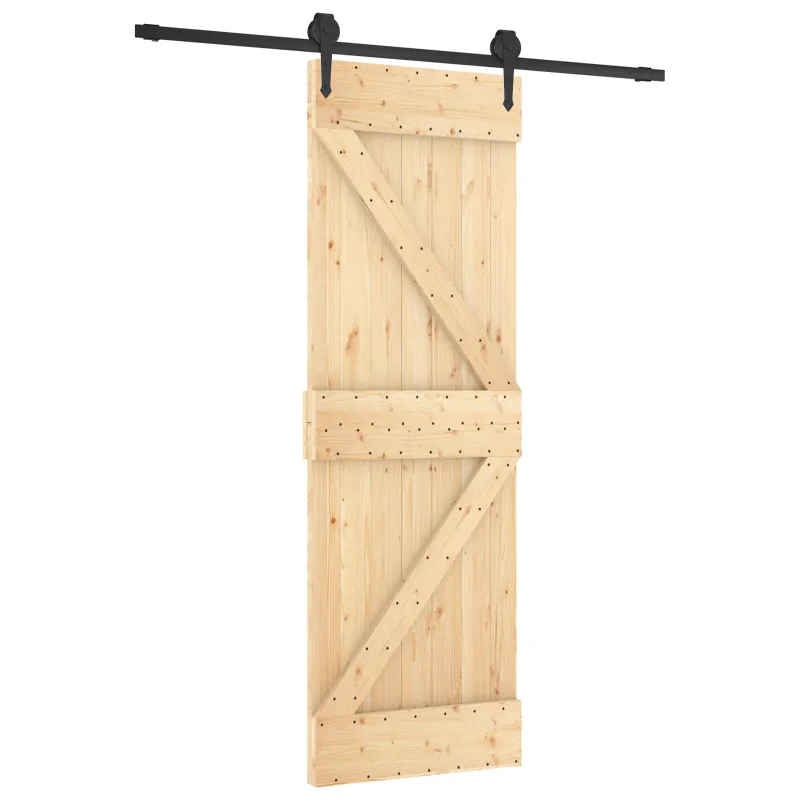 Slankios durys Natūrali ir juoda 70 x 210 cm