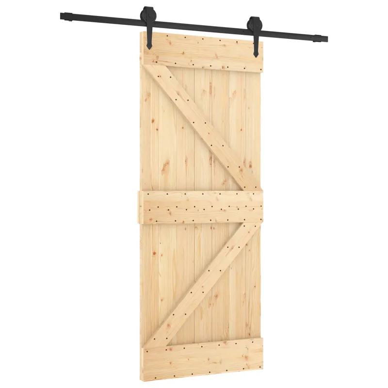Slankios durys Natūrali ir juoda 85 x 210 cm