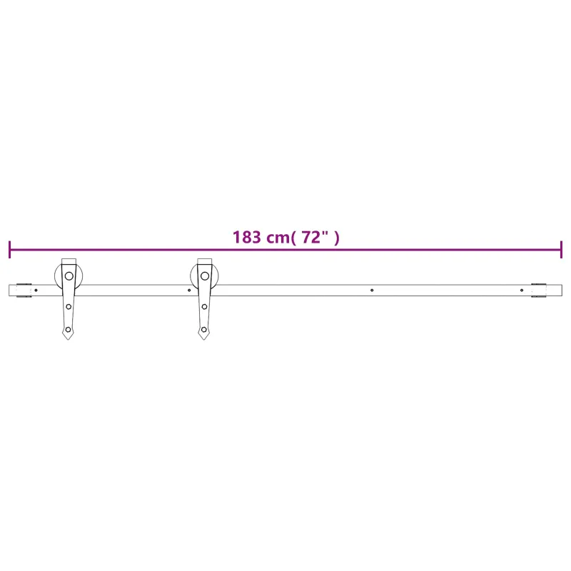 Slankios durys Natūrali ir juoda 85 x 210 cm