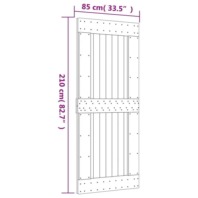 Slankios durys Natūrali ir Balta 85 x 210 cm