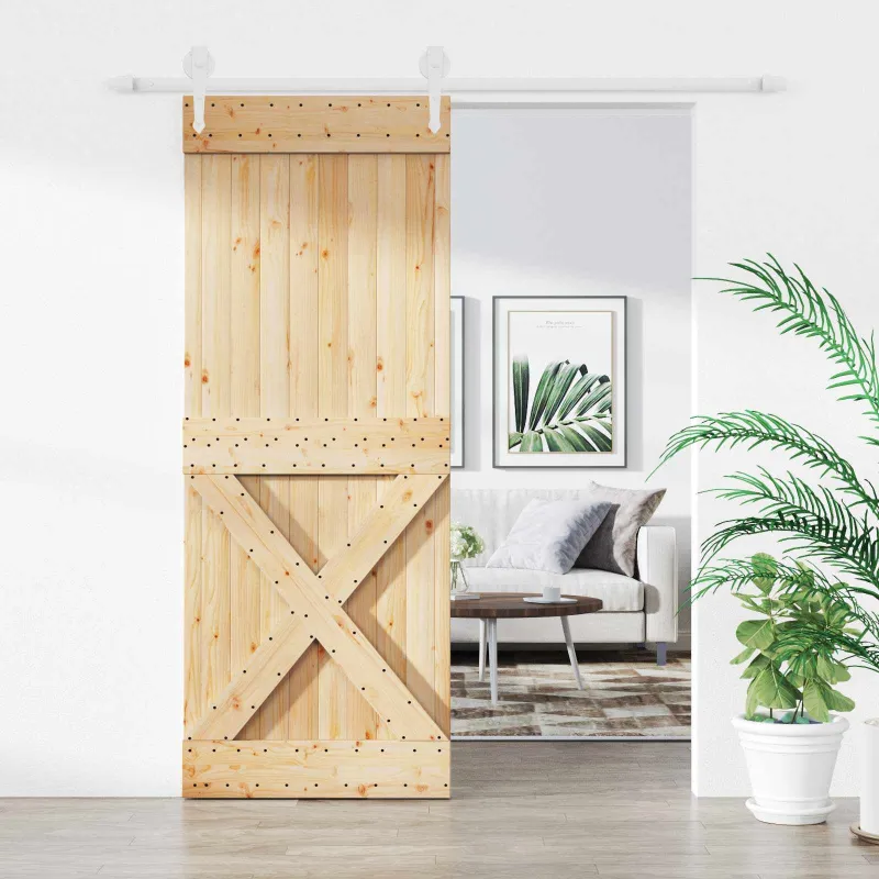 Slankios durys Natūrali ir Balta 80 x 210 cm