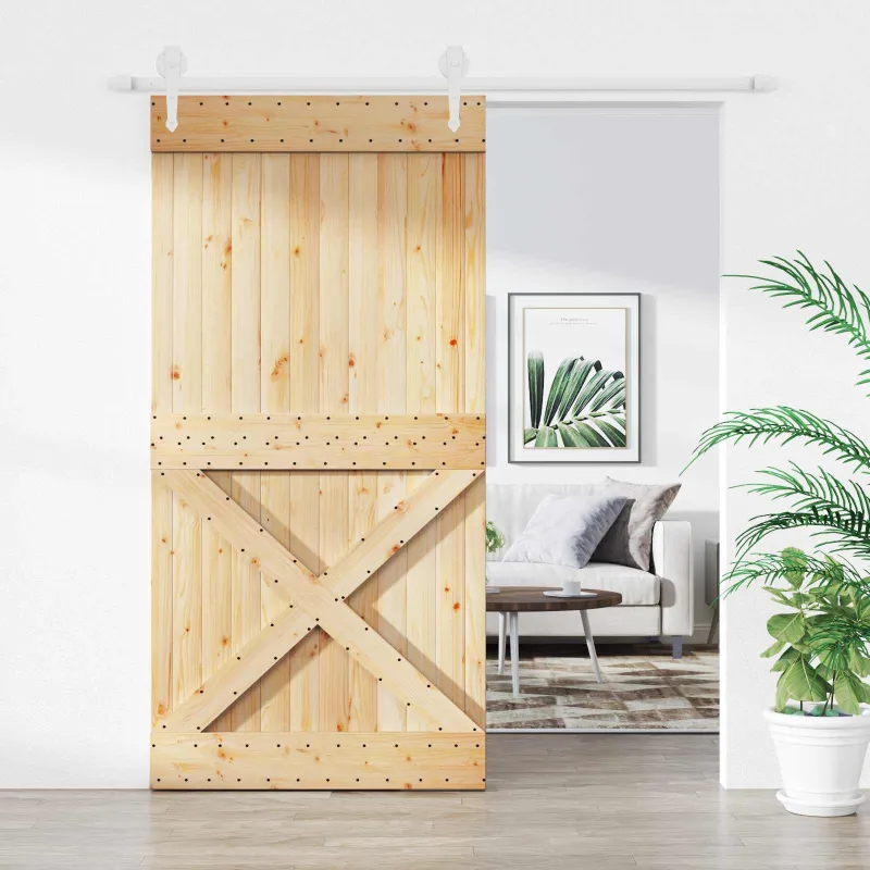 Slankios durys Natūrali ir Balta 100 x 210 cm
