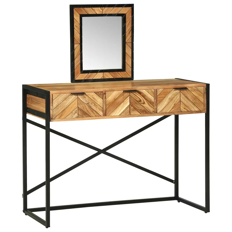 Makiažo stalas Ruda 100 x 40 x 120 cm Kietos akacijos mediena